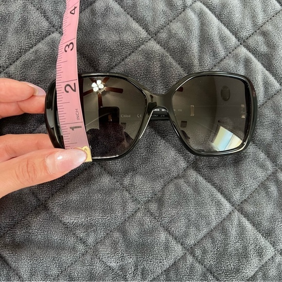 Chloe sunglasses black large round squared women - Picture 13 of 13
